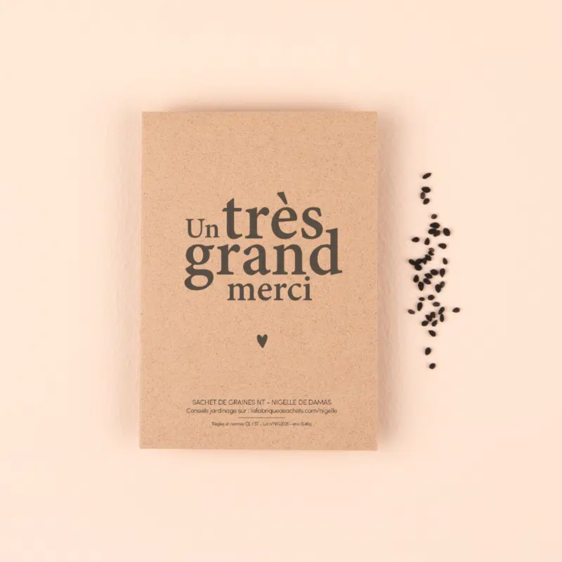 sachet de graines un très grand merci