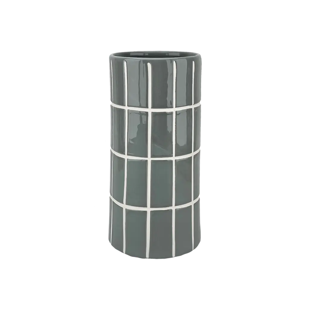 Vase carrelage bleu 