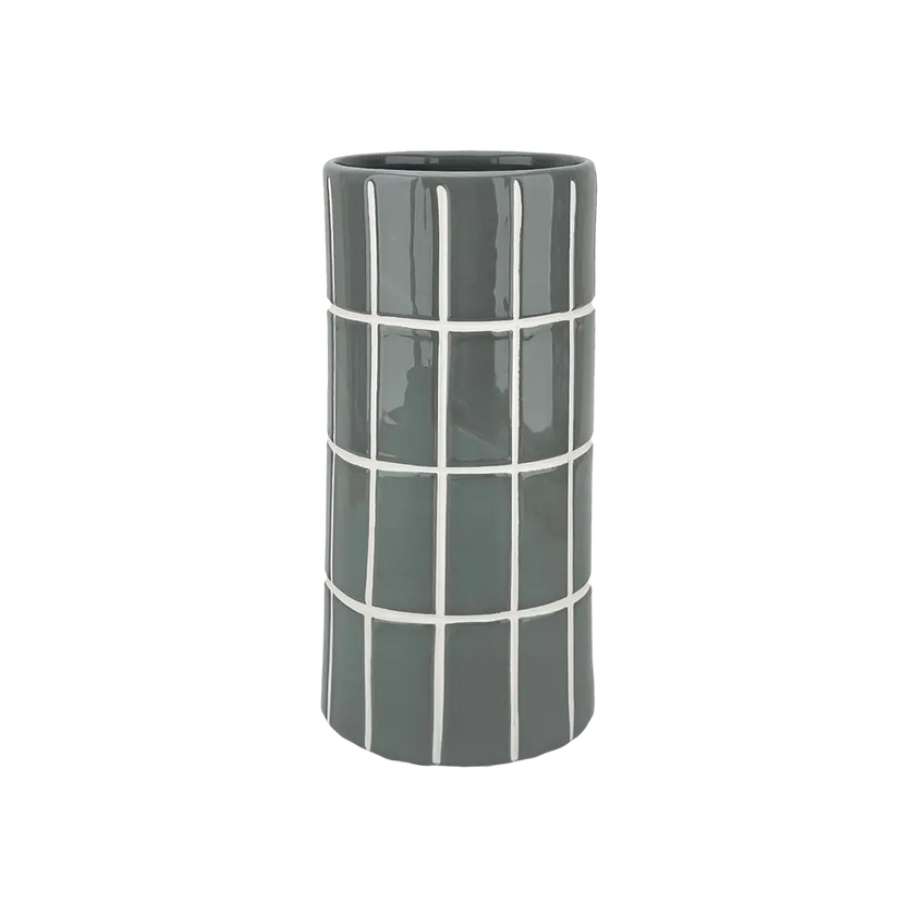 Vase carrelage bleu 