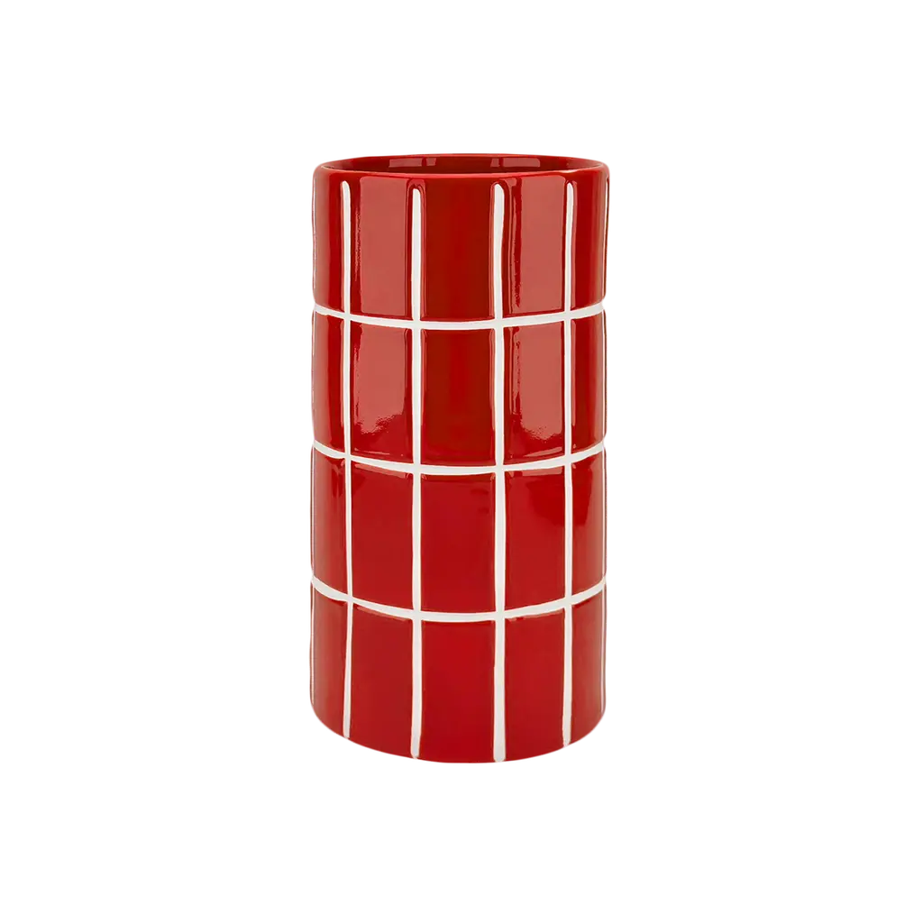 Vase carrelage rouge 