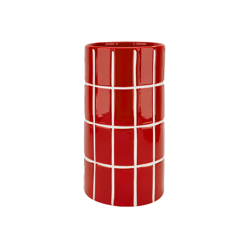Vase carrelage rouge 