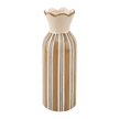 Vase collerette raye beige