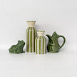 Vase collerrette kaki rayé petit modèle 
