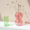 Vase double rond rose
