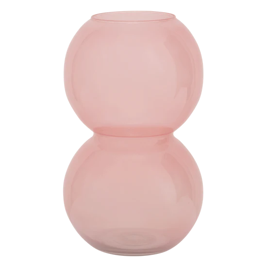 Vase double rond rose