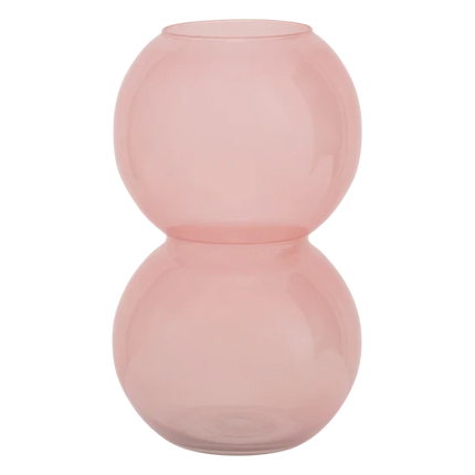 Vase double rond rose