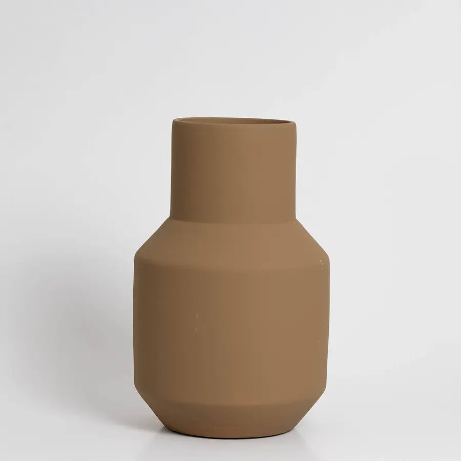 Vase sado brun clair O cactus