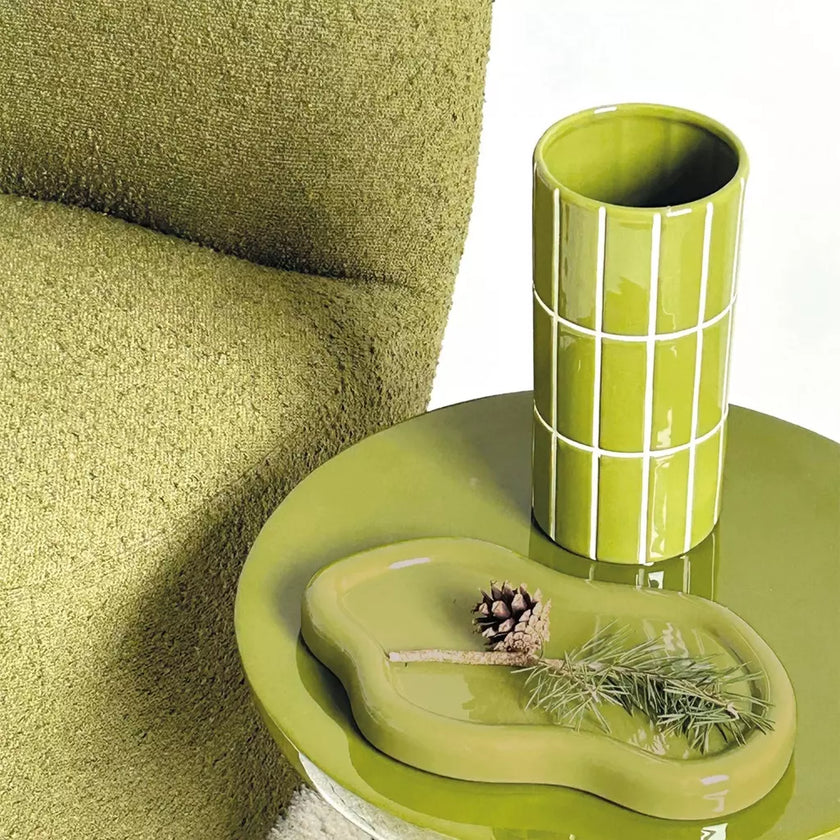 Vase carrelage vert