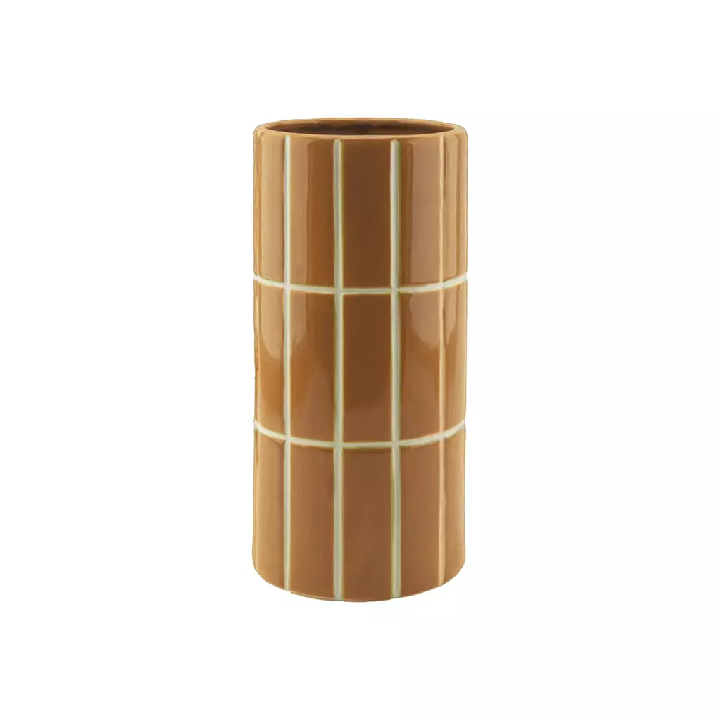 Vase carrelage ocre