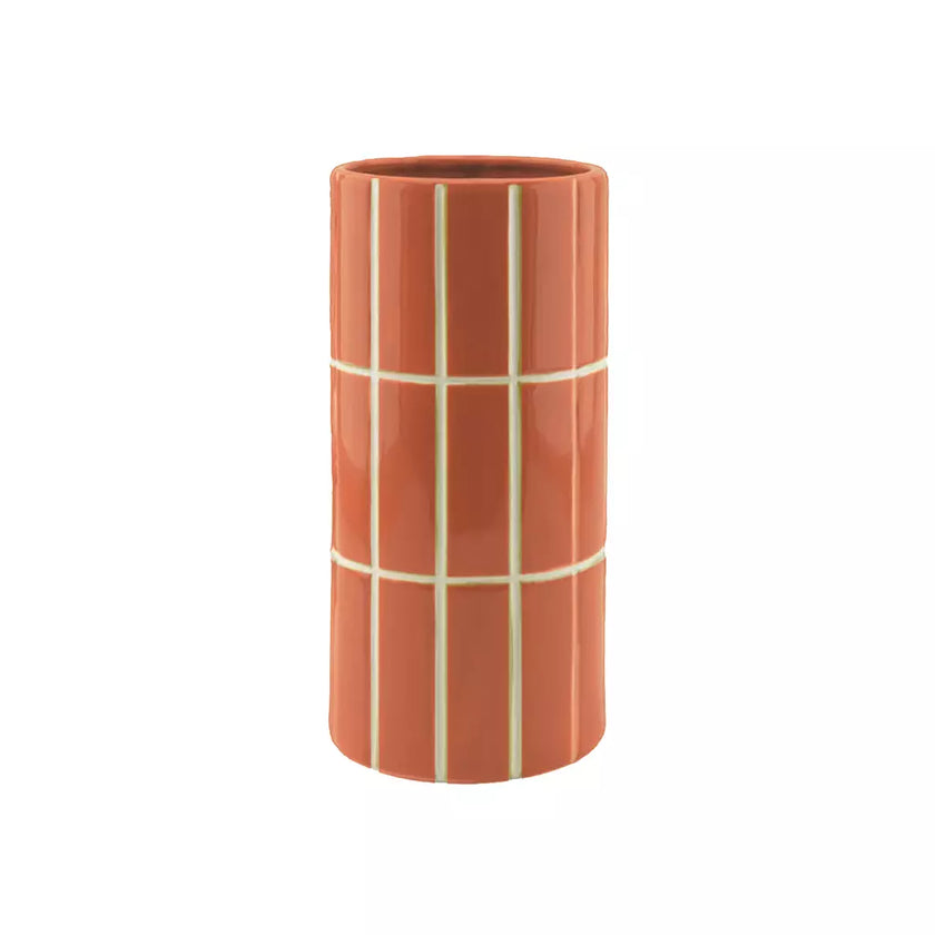 Vase carrelage orange