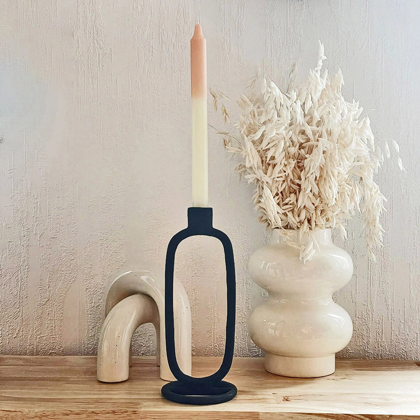 vase ceramique double ecru