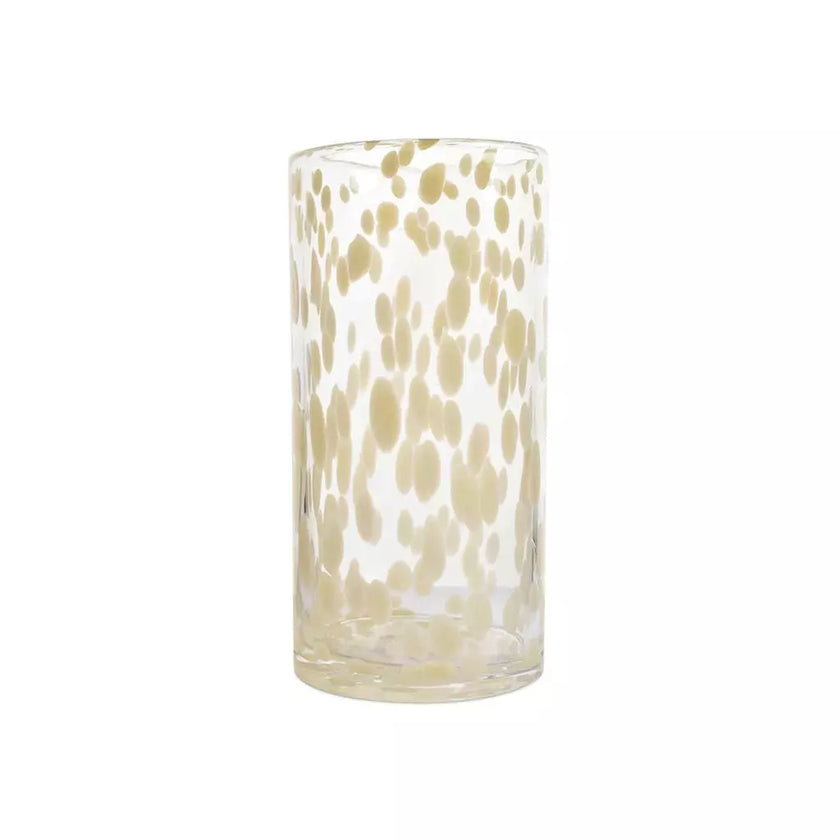 Vase tube léopard jaune 