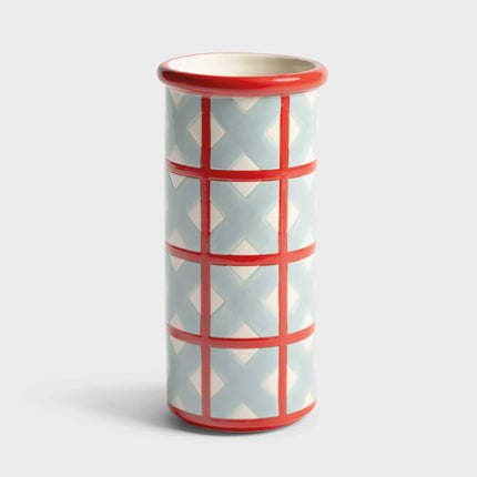 Vase Patch Cross multicolore en grès – &Klevering