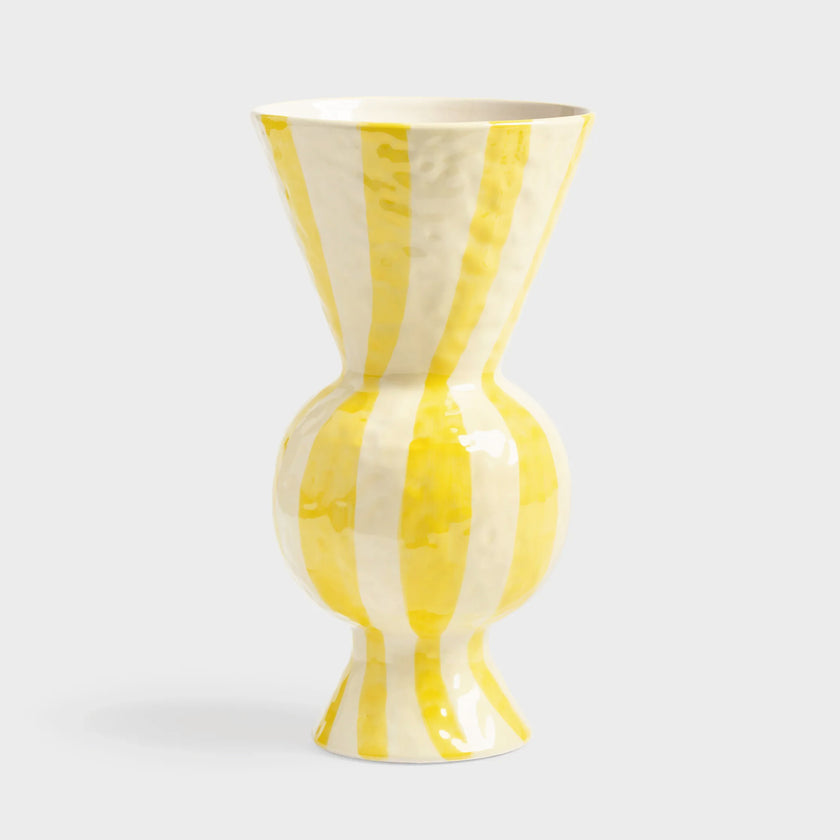 Vase Rhombic jaune en grès – &Klevering