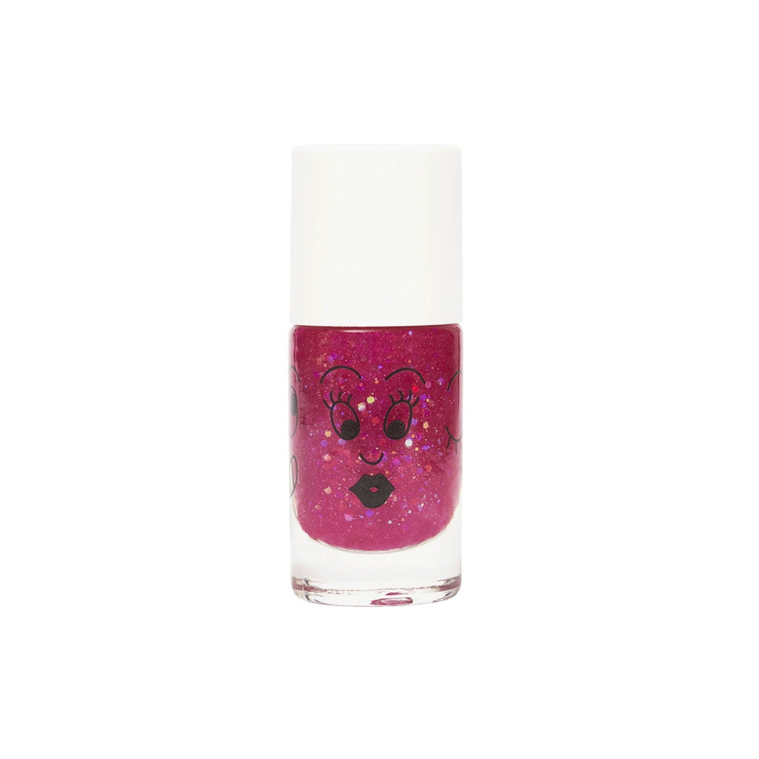 vernis à ongle violet à paillettes