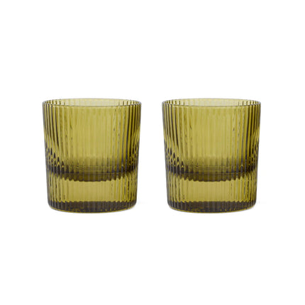 Set de 2 verres à eau striee 