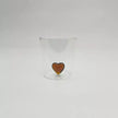 verre avec coeur ambre