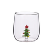 Verre avec un sapin de Noël