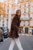 Manteau fourrure marron Miriam Opullence
