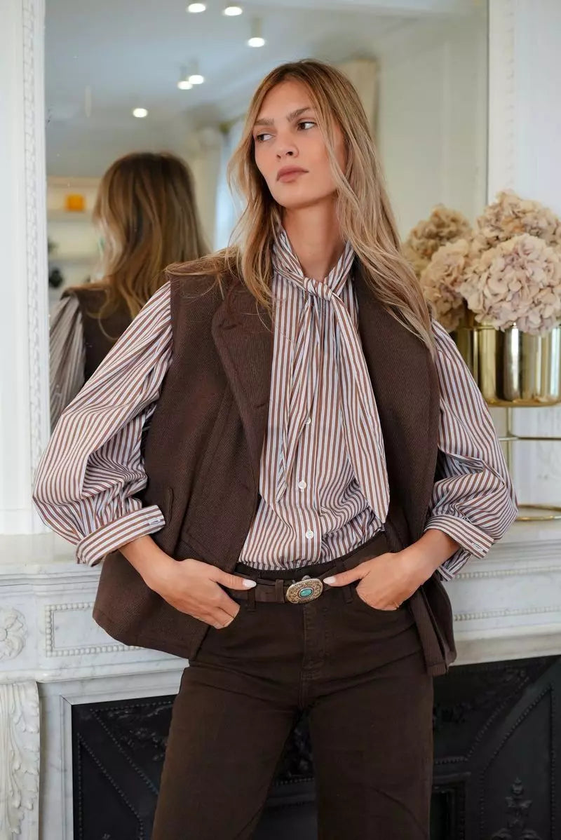 Veste sans manches Matteo choco Opullence