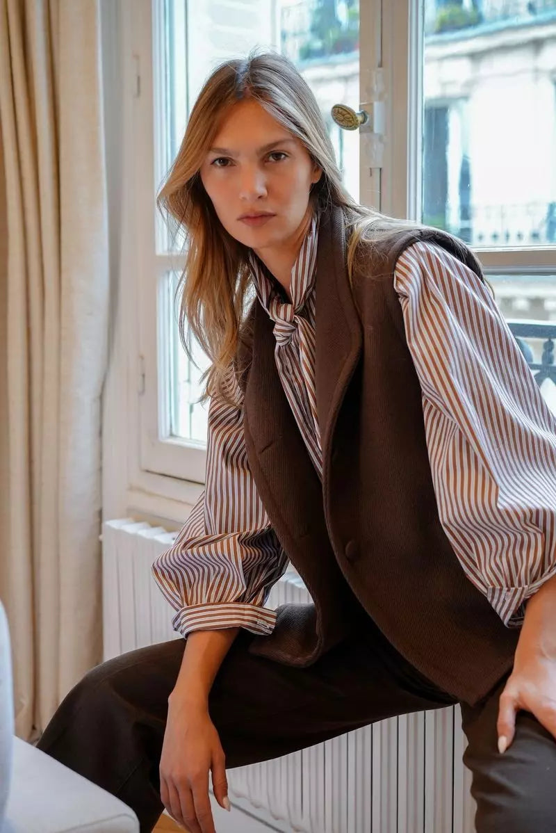 Veste sans manches Matteo choco Opullence