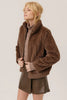 Veste fourrure marron