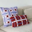 Coussin PLANO parme/prune/bleu - 50x50cm