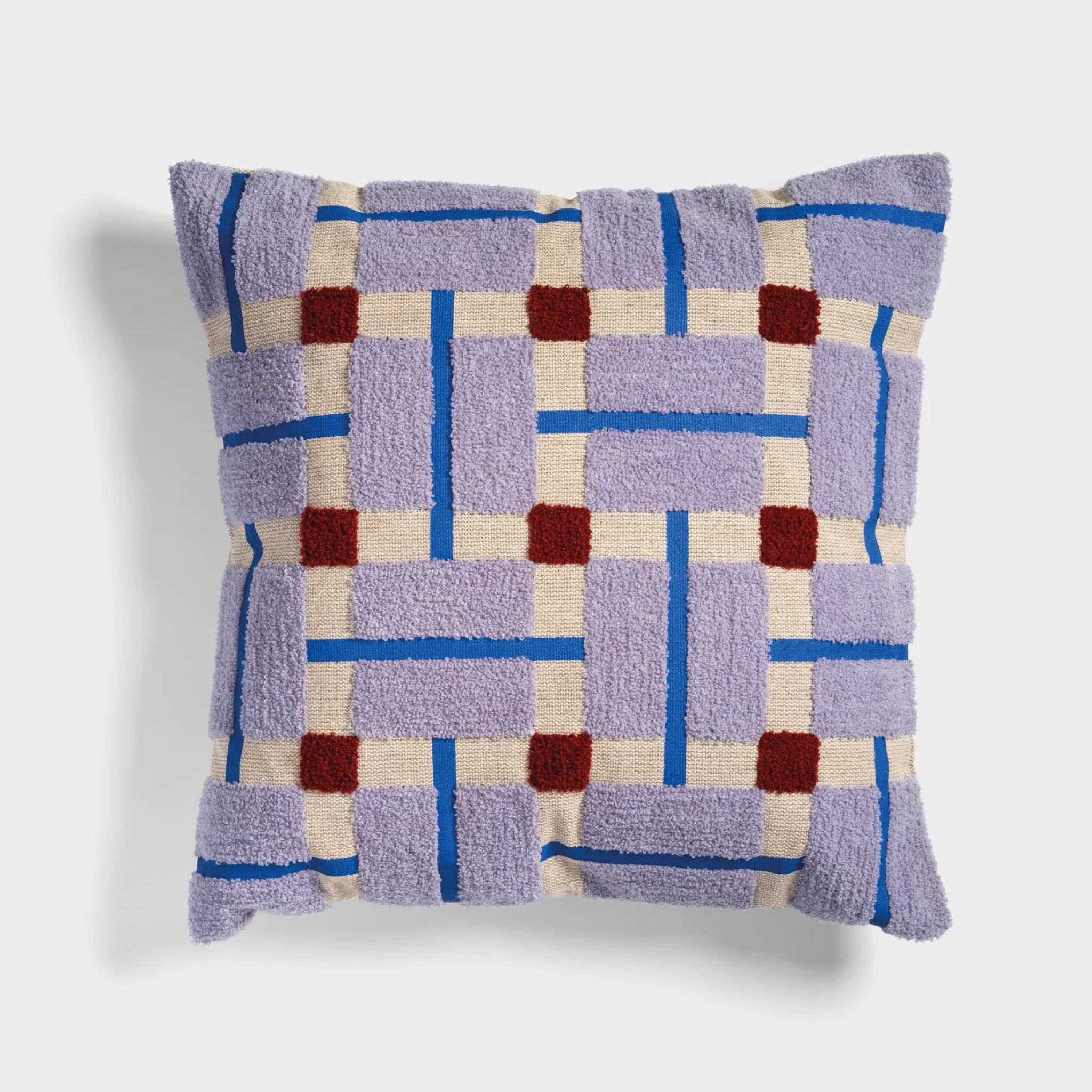 Coussin PLANO parme/prune/bleu - 50x50cm