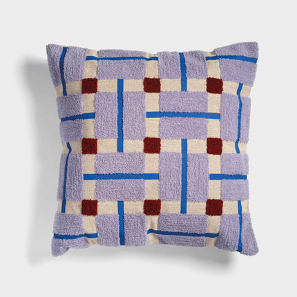 Coussin PLANO parme/prune/bleu - 50x50cm