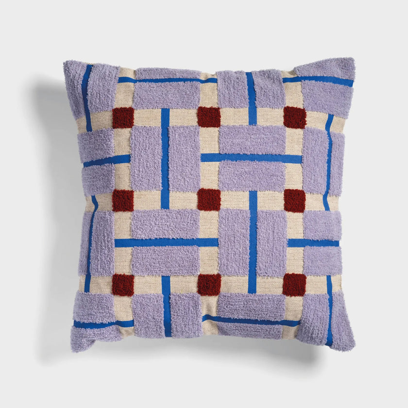 Coussin PLANO parme/prune/bleu - 50x50cm