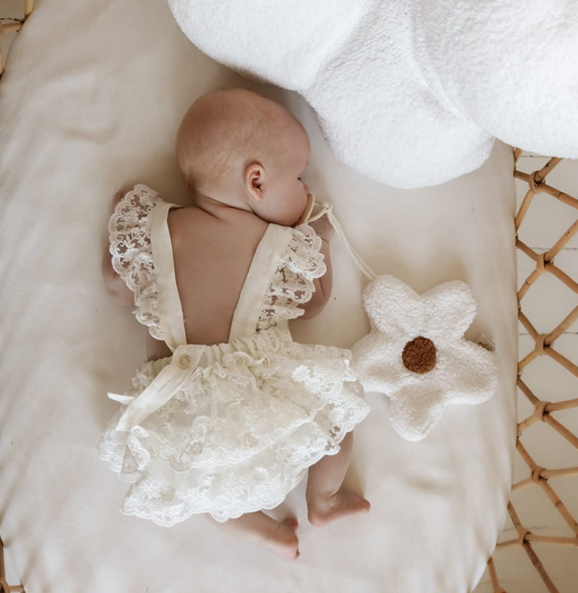 attache tetine marguerite marron