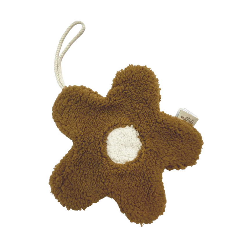 attache tetine marguerite marron