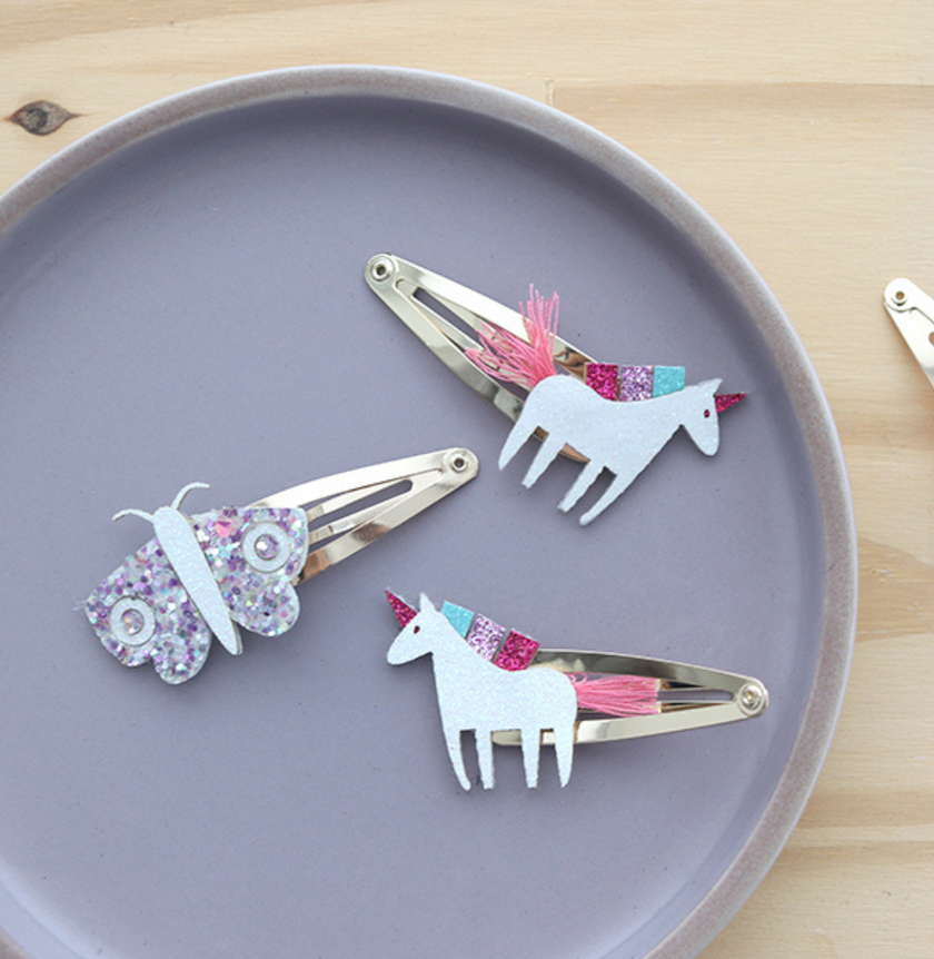 barrettes a cheveux licornes