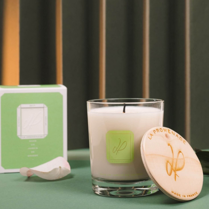 bougie dans un jardin de grasse 