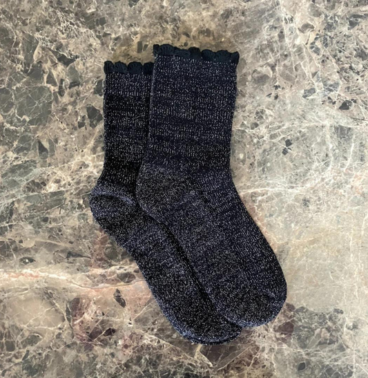 chaussettes lurex noir