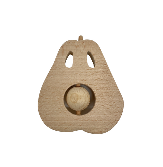 hochet poire en bois