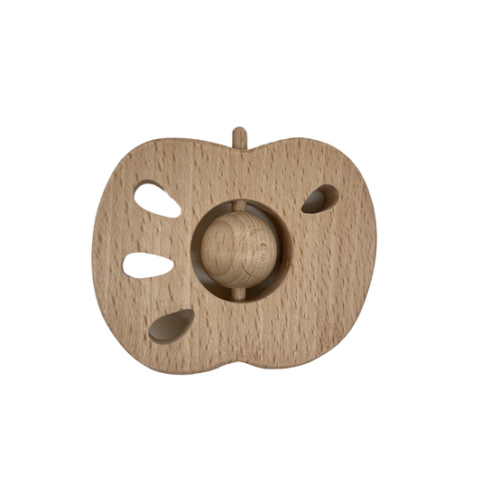 hochet pomme en bois