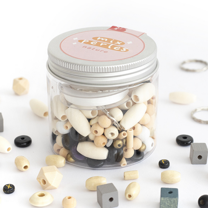 mix de perles tons neutres 