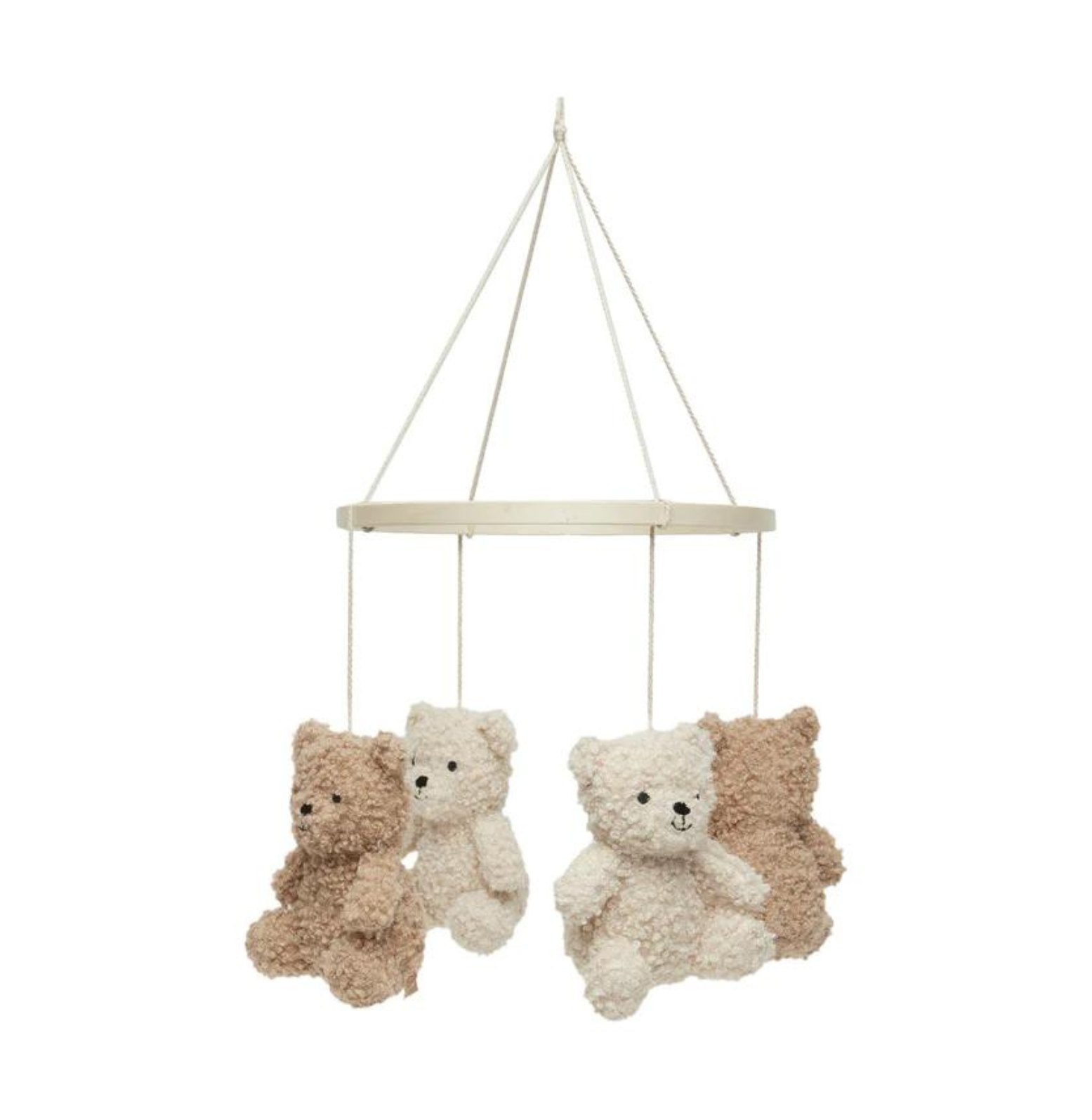 mobile teddy bear biscuit et naturel