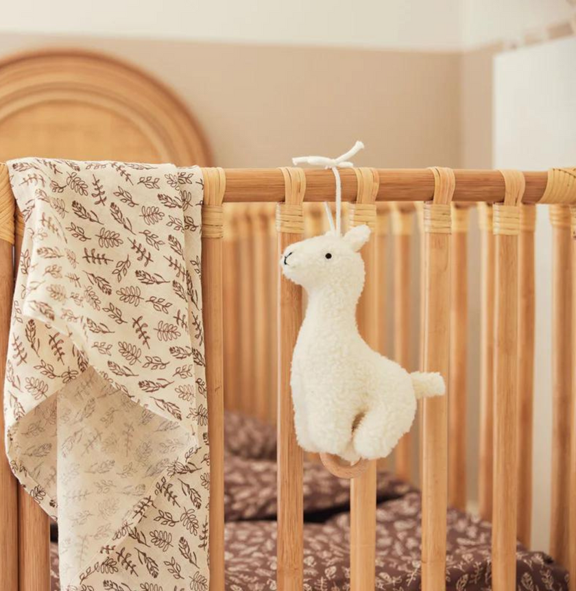 peluche musicale lama off white 