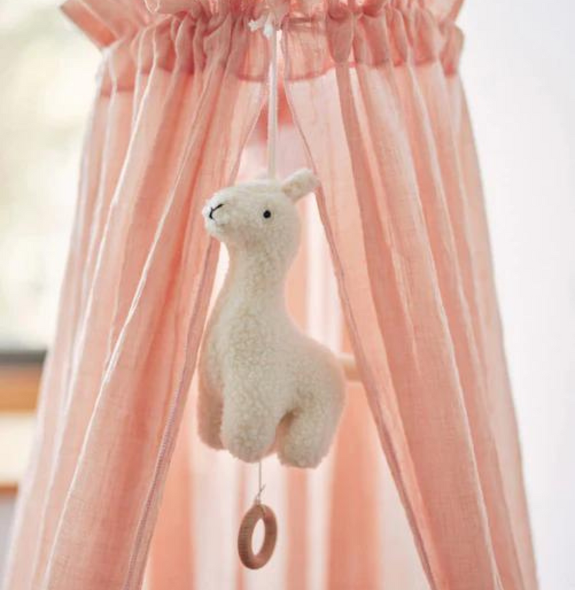 peluche musicale lama off white 