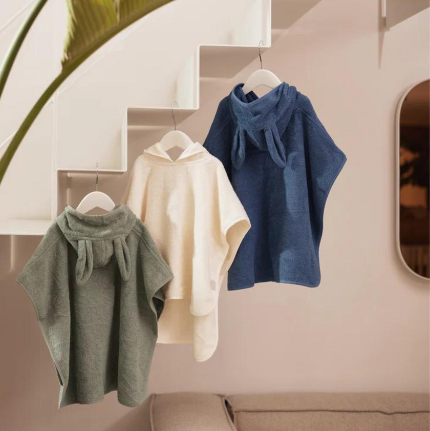 poncho de bain ash green