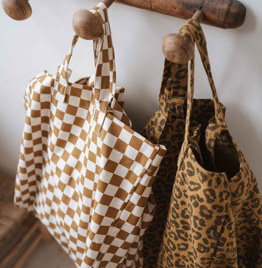 sac cabas elisa damier caramel