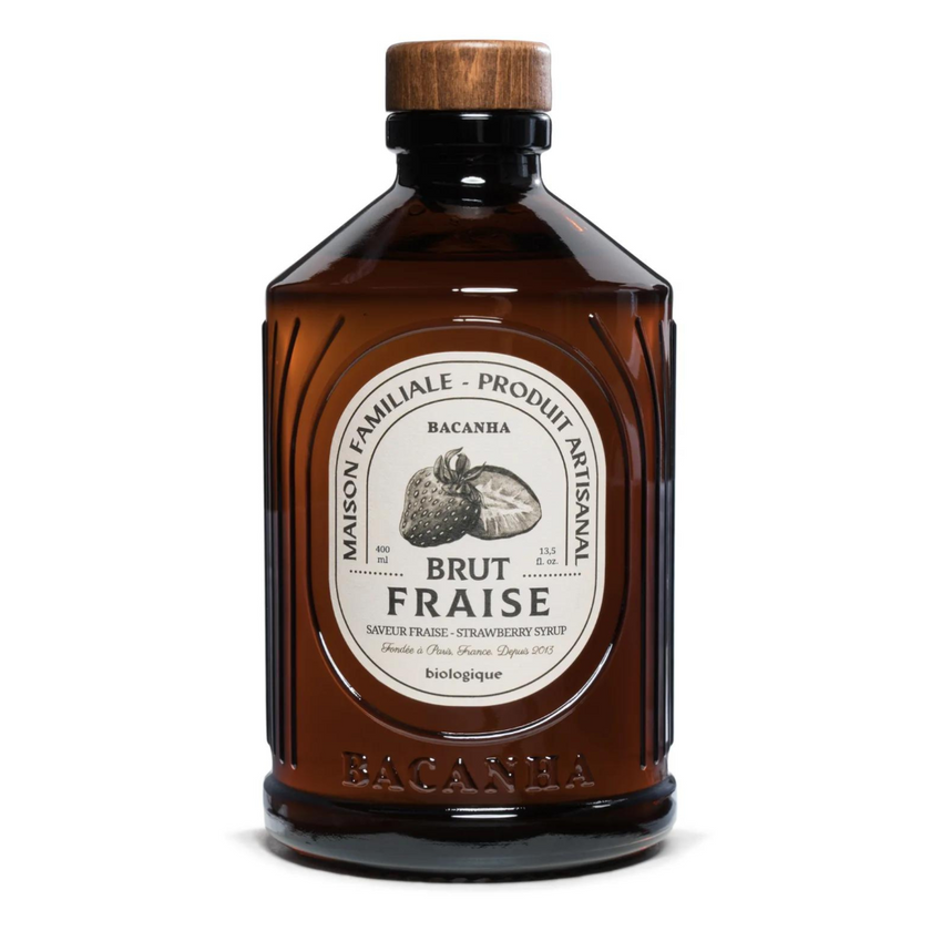 Flacon sirop brut bio de fraise face
