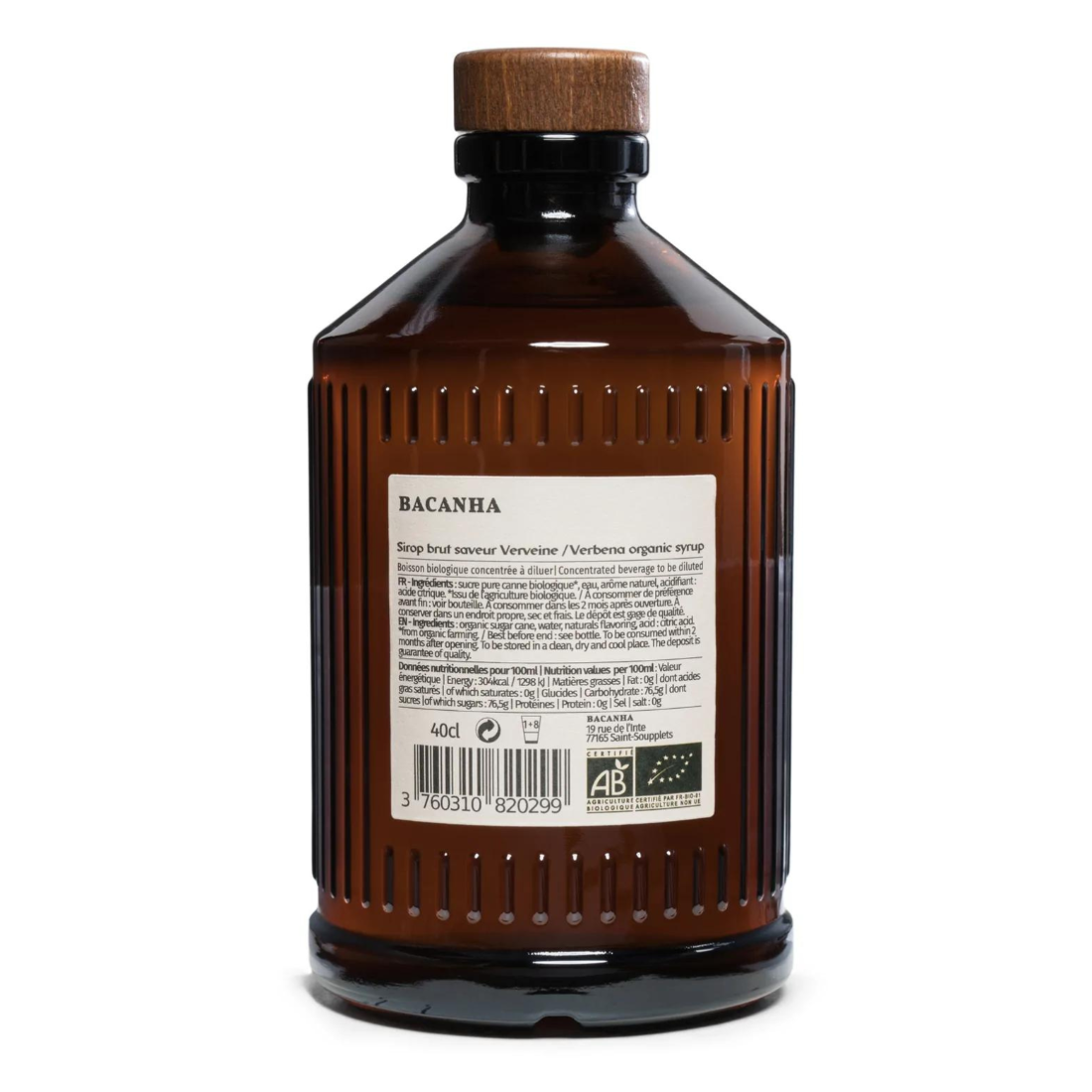 sirop bio de verveine bacanha